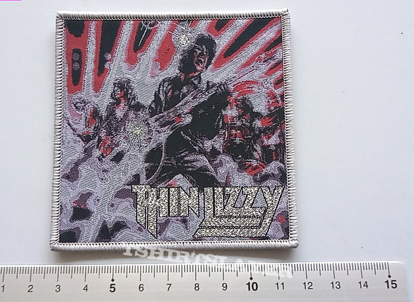 Thin Lizzy new limited edition patch T38 grey border and silver glitter