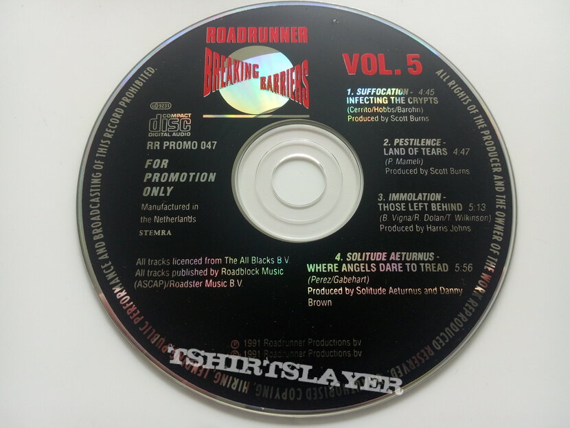 Suffocation  Roadrunner  official 1991 promo cd vol 5  