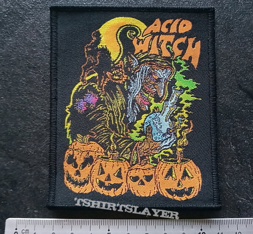Acid Witch Helloween patch a65 black border