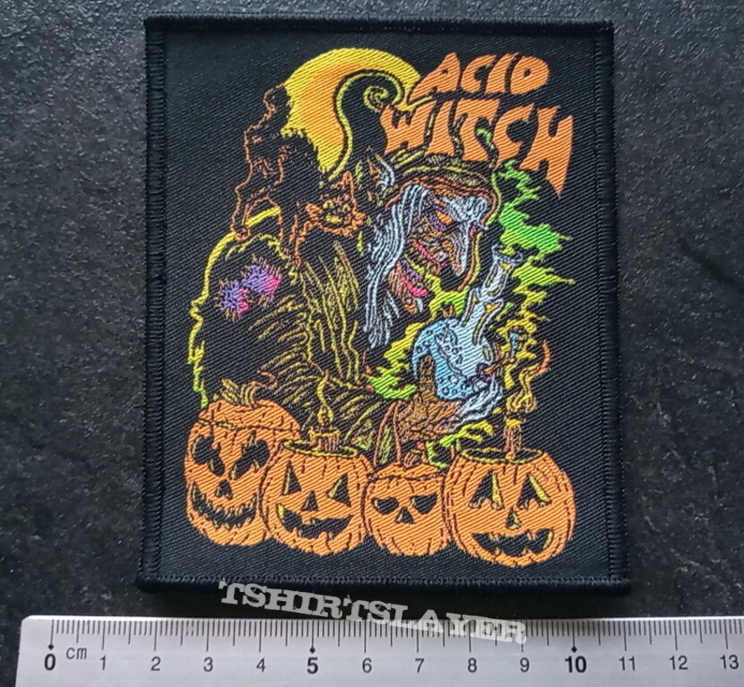 Acid Witch Helloween patch a65 black border
