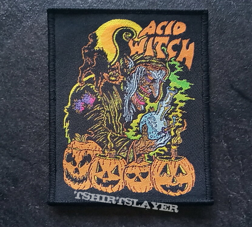 Acid Witch Helloween patch a65 black border