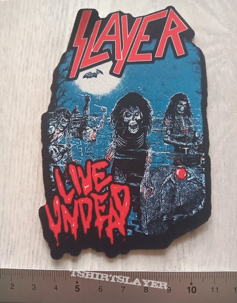 Slayer live undead shaped lasercut patch105
