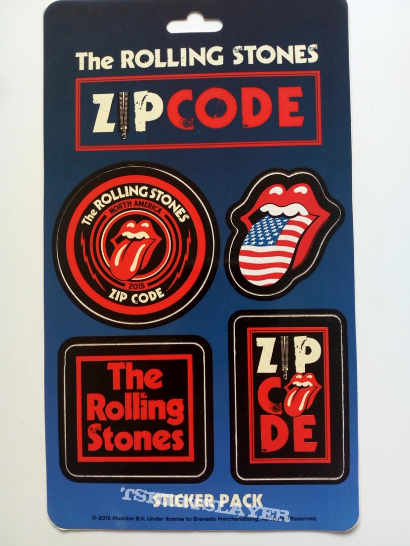 The Rolling Stones zip code official 2015 - 4 x sticker pack
