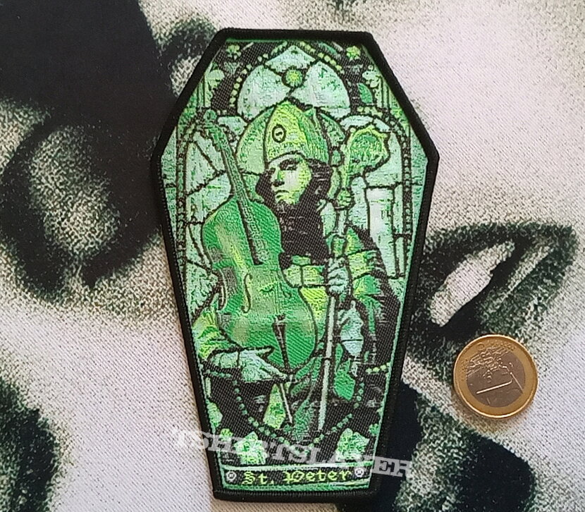 Type O Negative St. Peter coffin patch t193  -8.5 x13 cm  black border