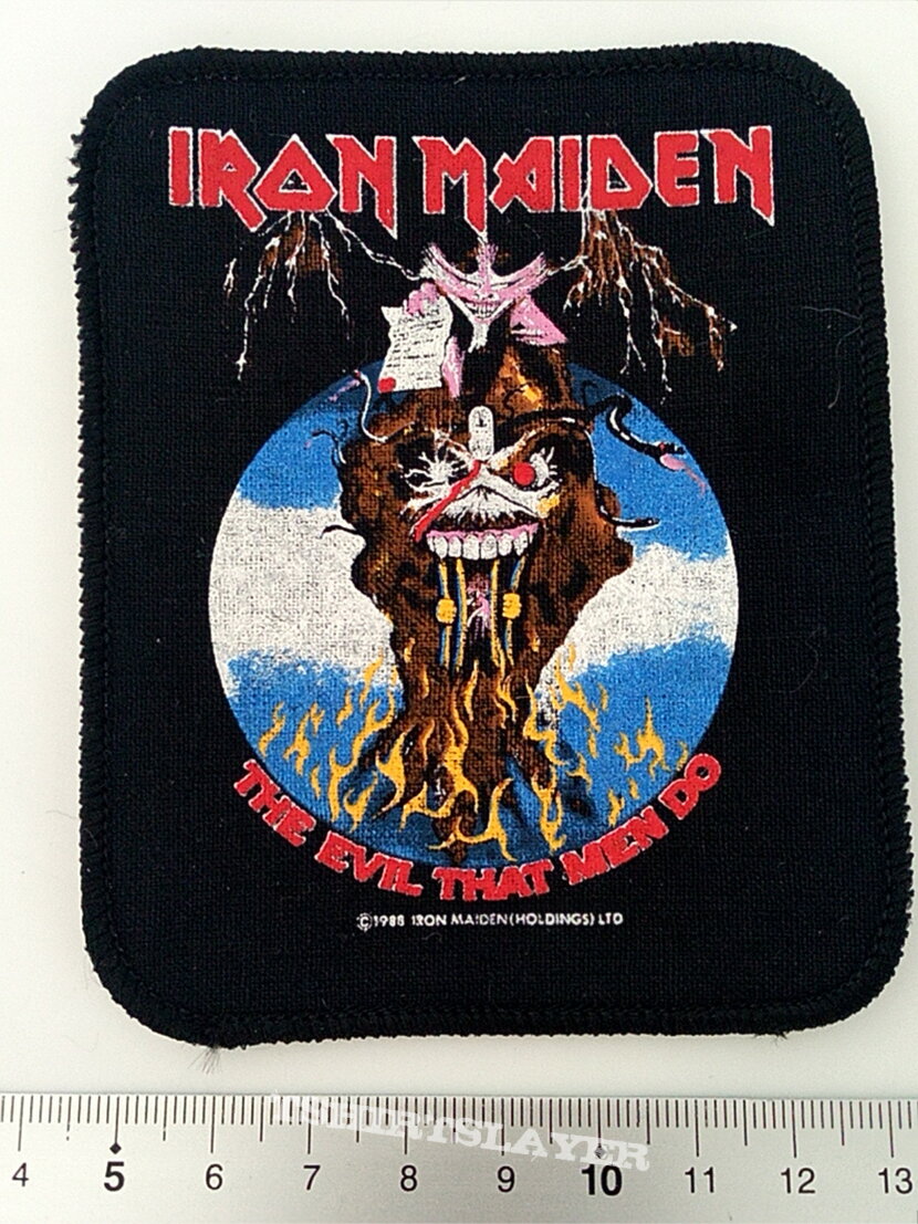 Iron Maiden 1988 patch 74 the evil that men do 5,8 x 10 cm