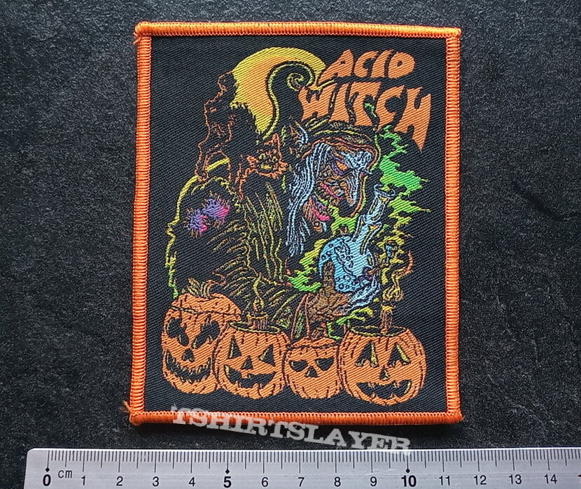 Acid Witch Helloween patch a23 orange border