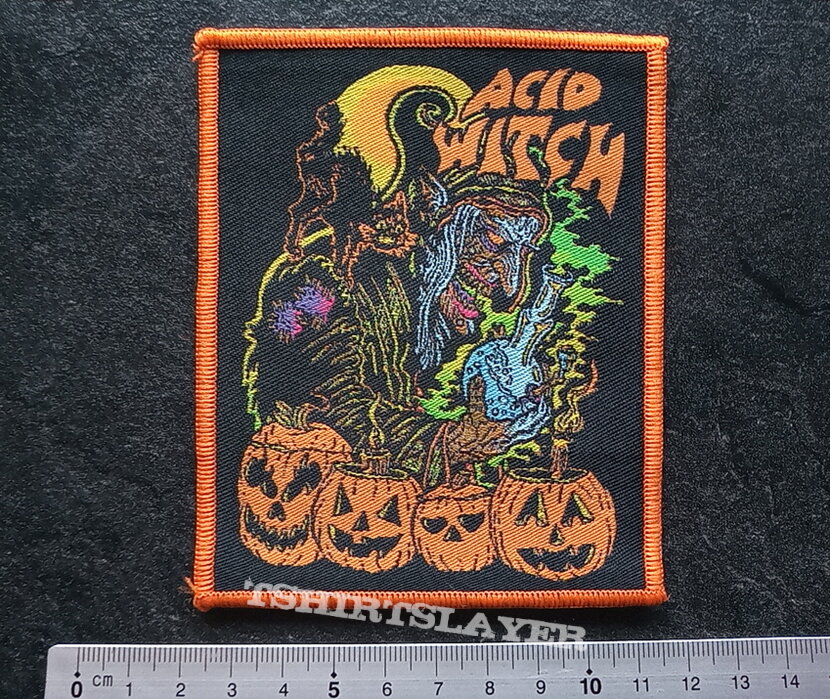 Acid Witch Helloween patch a23 orange border