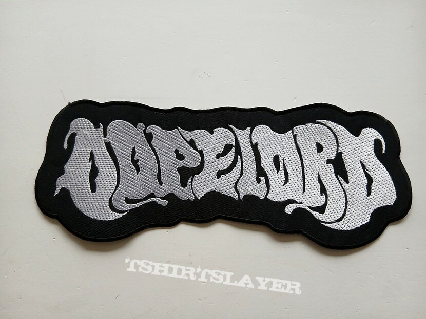 Dopelord shaped logo backpatch1 2.5 x 32 cm  