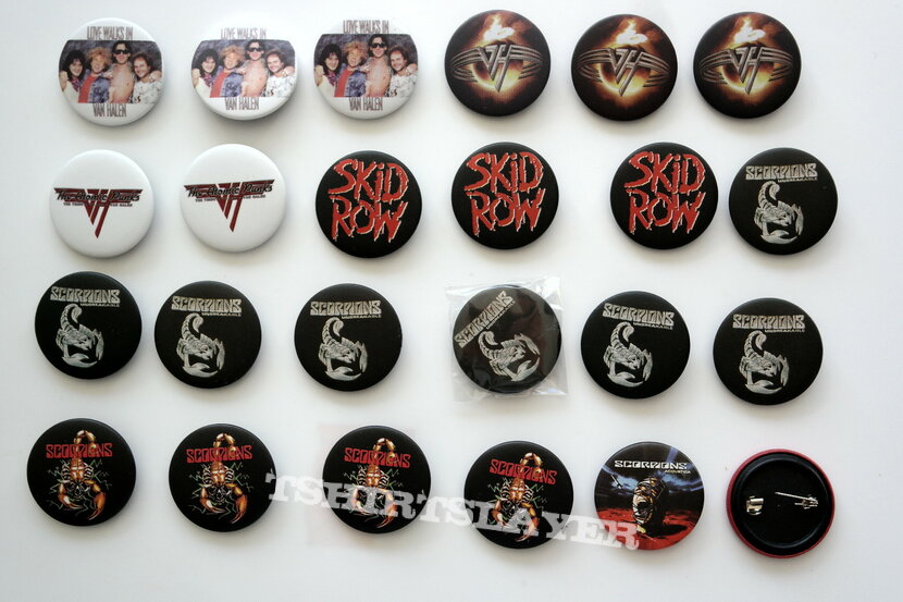 Van Halen various new buttons bu27