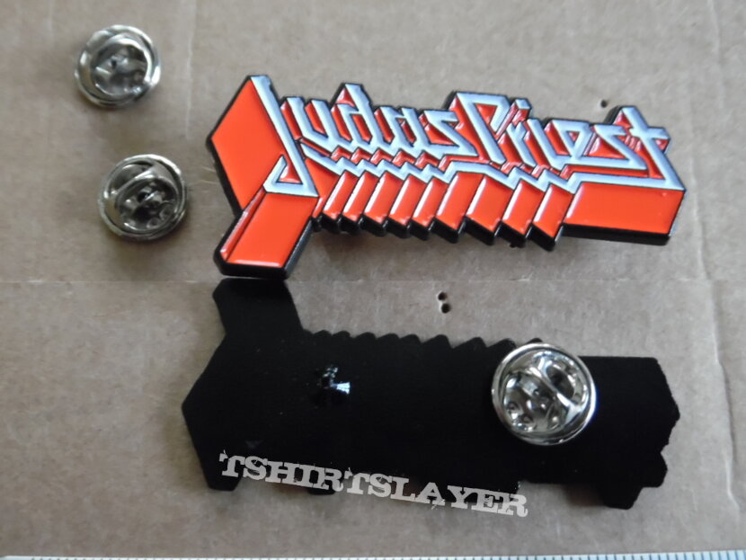 Judas Priest  shaped logo  pin badge n5