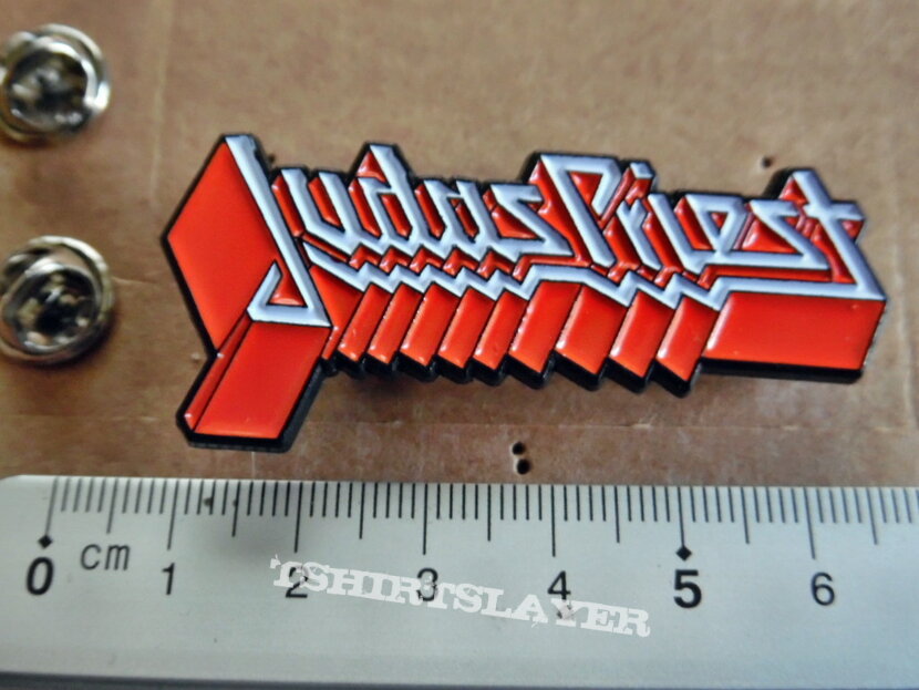 Judas Priest  shaped logo  pin badge n5