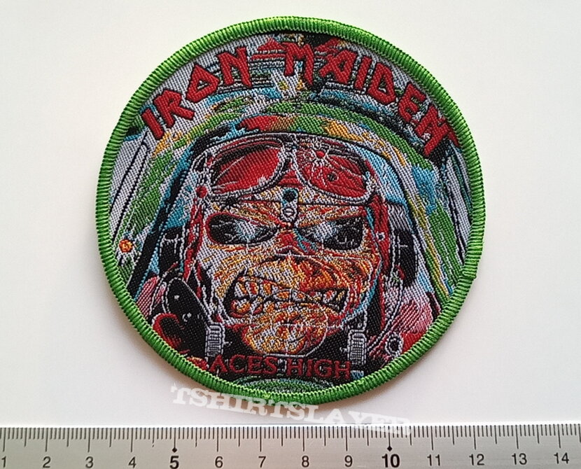 Iron Maiden  Aces High  patch  342 limited edition green border