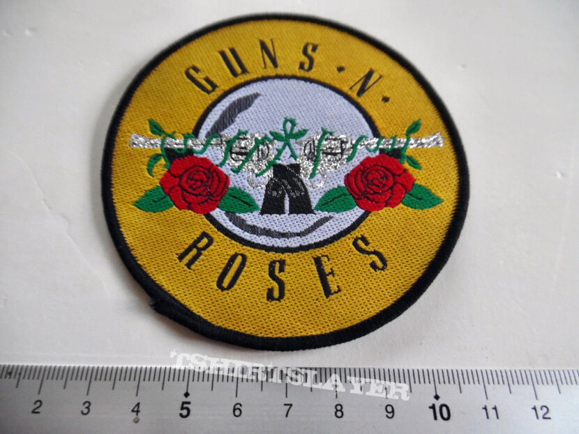 Guns N&#039; Roses circle patch 90 with very nice silver glitter print