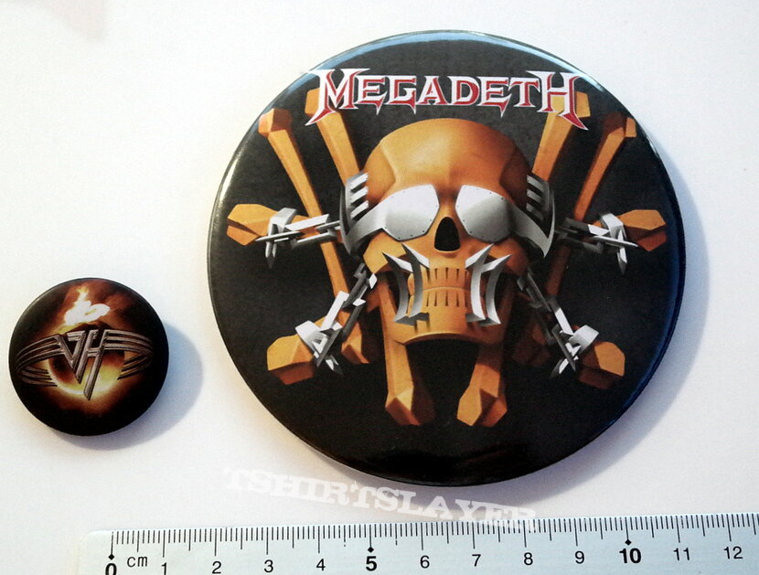 Megadeth xxl button pin badge bb59 size 9.5 cm/4 inch