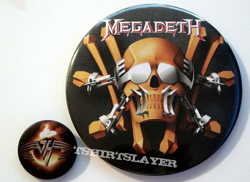 Megadeth xxl button pin badge bb59 size 9.5 cm/4 inch
