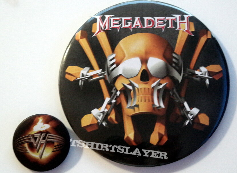 Megadeth xxl button pin badge bb59 size 9.5 cm/4 inch