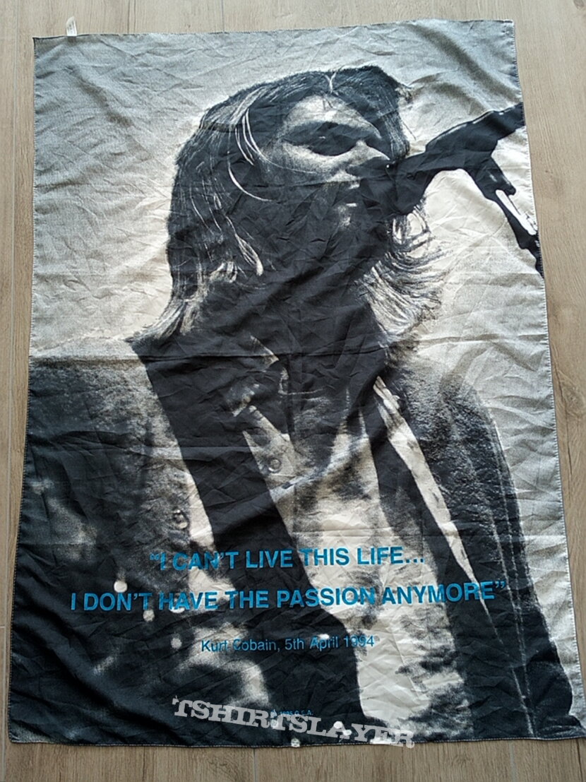 nirvana kurt cobain 75 x 110 cm poster flag no 9142
