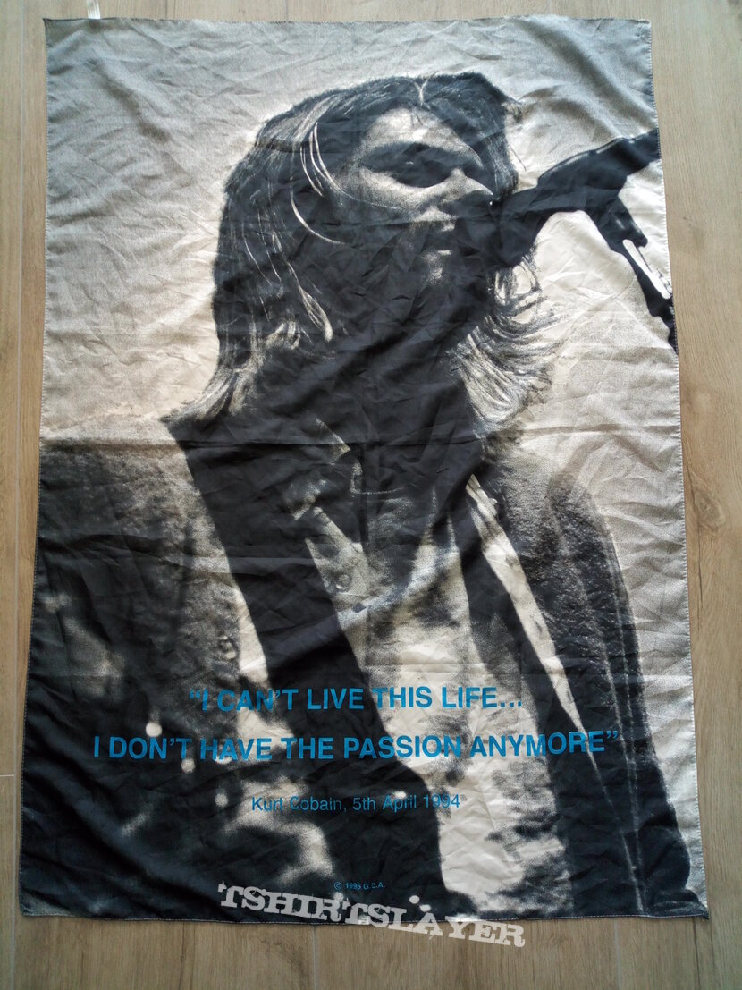 nirvana kurt cobain 75 x 110 cm poster flag no 9142