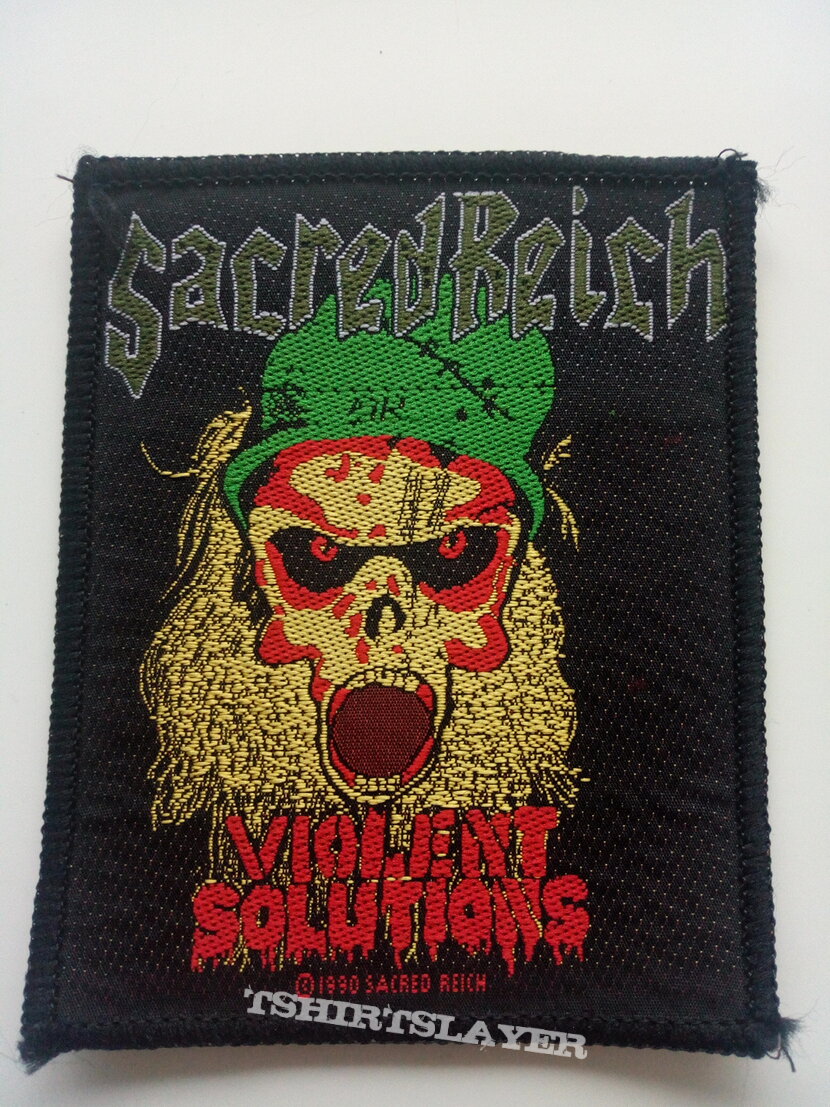 Sacred Reich violent solutions official 1990 patch s338