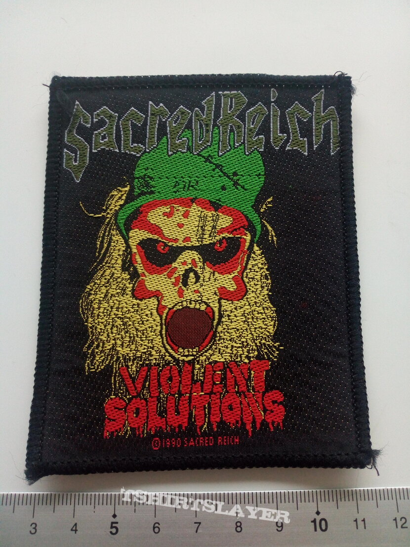 Sacred Reich violent solutions official 1990 patch s338