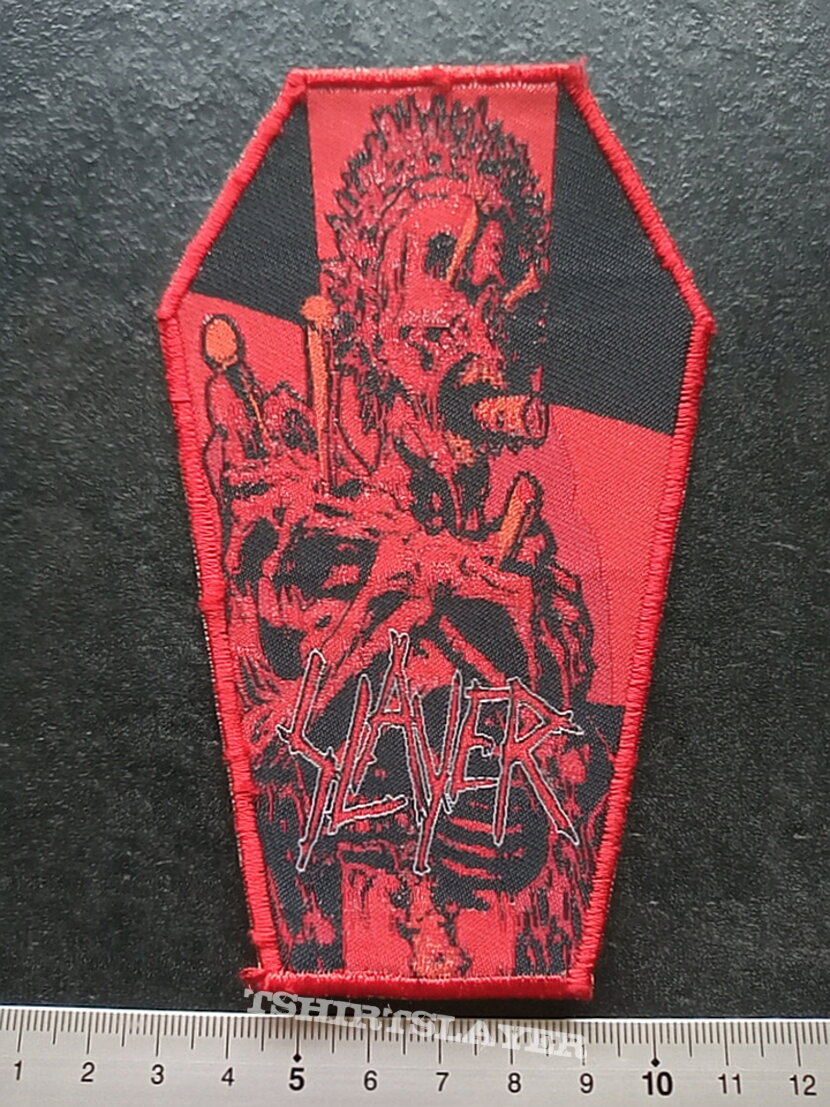 Slayer coffin patch ltd edition red border patch102