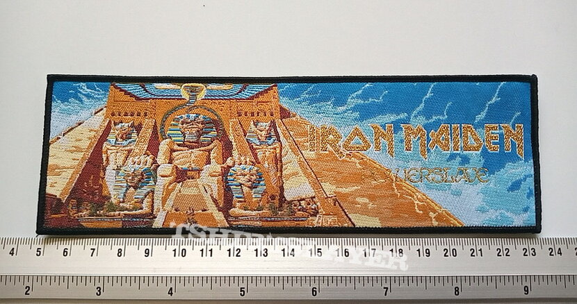 Iron Maiden Powerslave  ltd edition patch 277 with  black  border and gold print