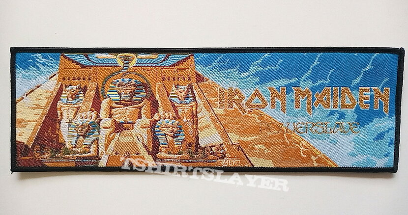 Iron Maiden Powerslave  ltd edition patch 277 with  black  border and gold print