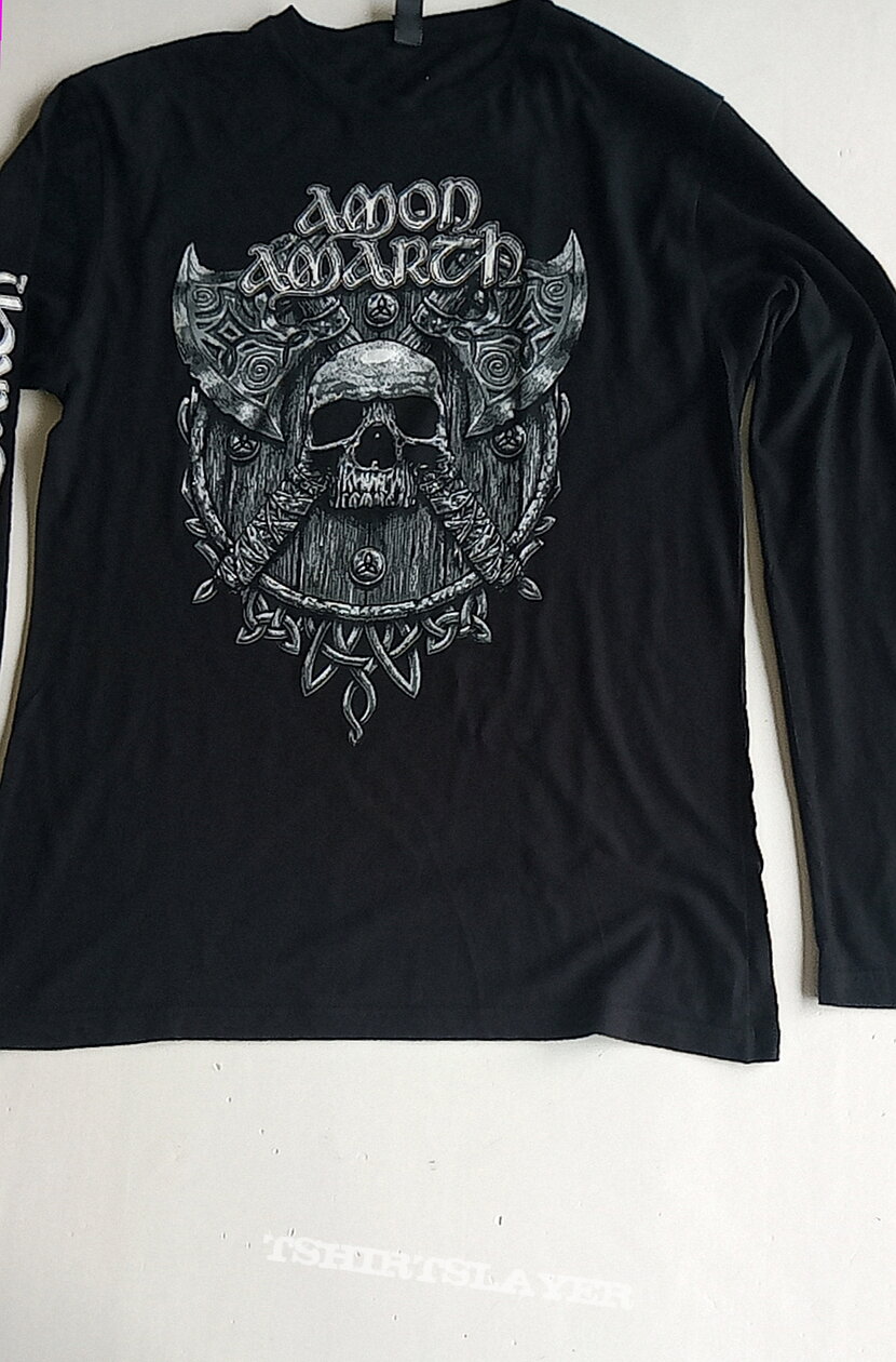 Amon Amarth grey skull longsleeve size  M with backprint