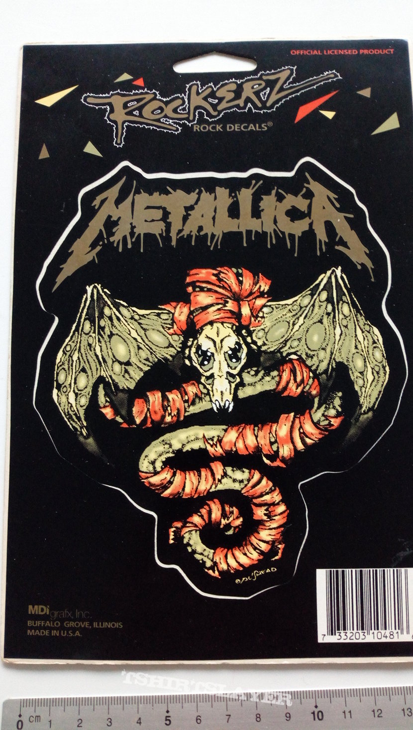 Metallica official licensed shaped  sticker  13.5 x 15 cm