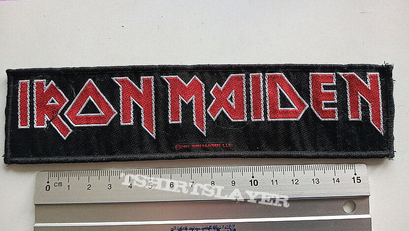 Iron Maiden 2011 strip patch  used 873  size 4.5 x 19 cm  ---
