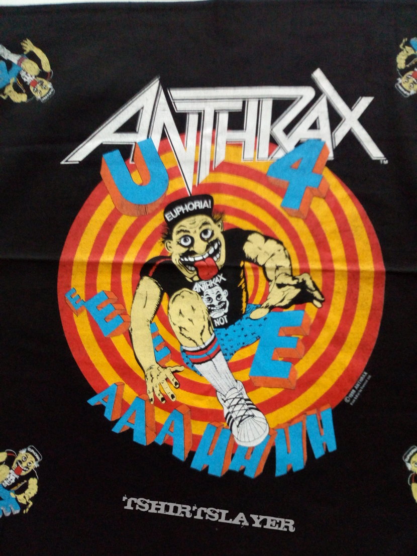  Anthrax bandana official 1988 merchandise size 53x53 cm  