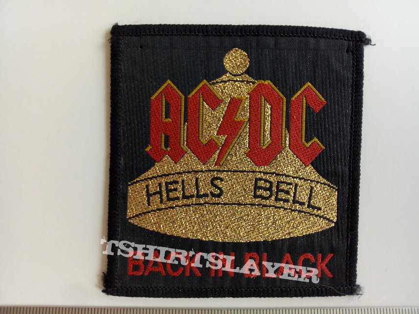 AC/DC   hells bell/ back in black 80&#039;s patch 51