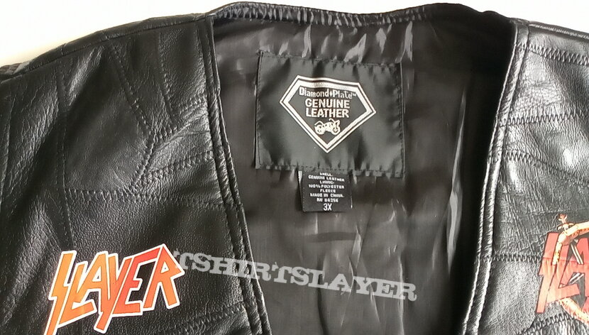 Slayer new real  leather jacket with front and backprint 