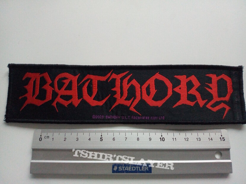 Bathory official 2003 strip patch  b153-- 5x20 cm