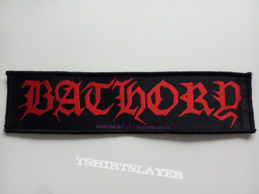 Bathory official 2003 strip patch  b153-- 5x20 cm