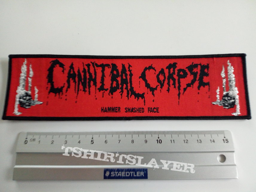 Cannibal Corpse strip ptach c111 hammer smashed face  5 x 19 cm