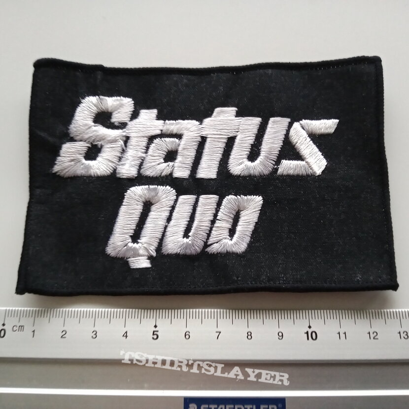 Status Quo 80&#039;s   patch s62  logo  embroidered      size 8 x 12 cm