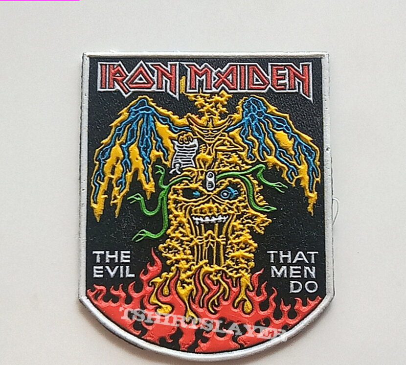 Iron Maiden The Evil That Men Do old rubber patch rp21