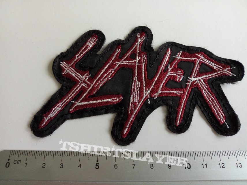 Slayer shaped patch used643  -- 7 x 13 cm 