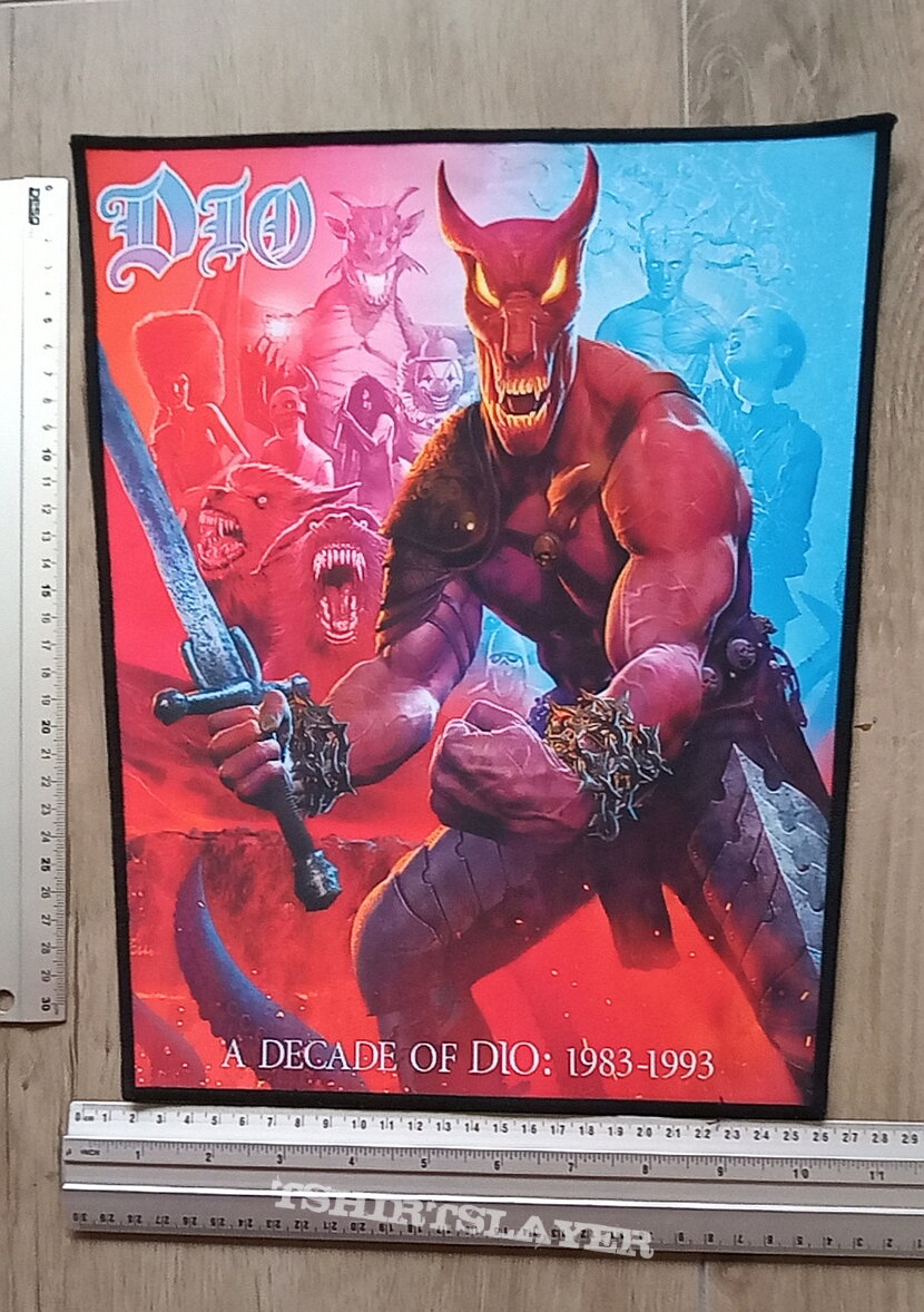 Dio a decade of Dio printed backpatch  patch 25 x 29.5 x 34 cm