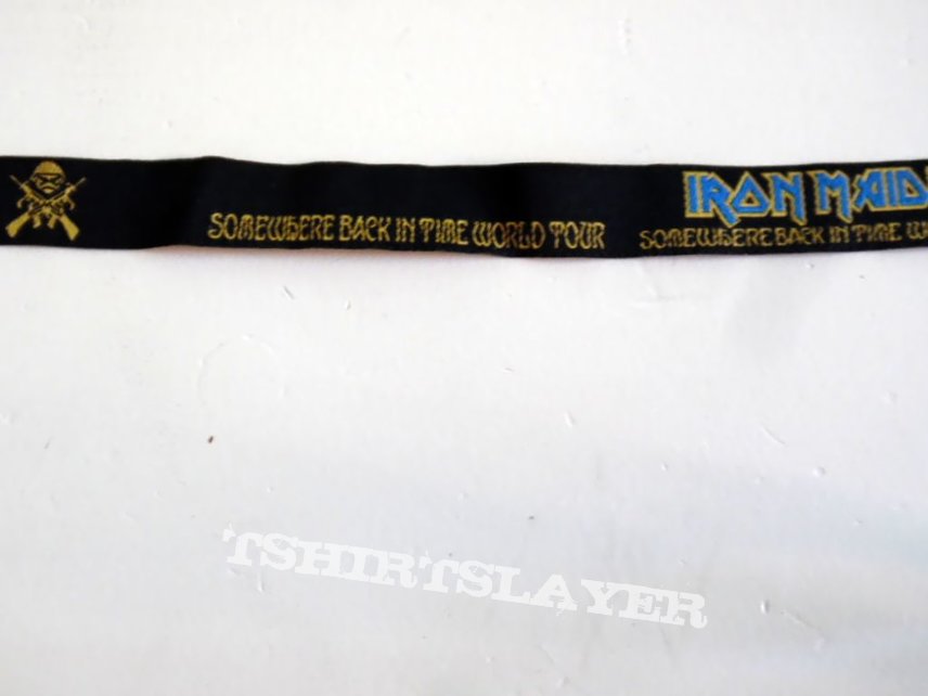 Iron Maiden textile wristband  somewehere back in time