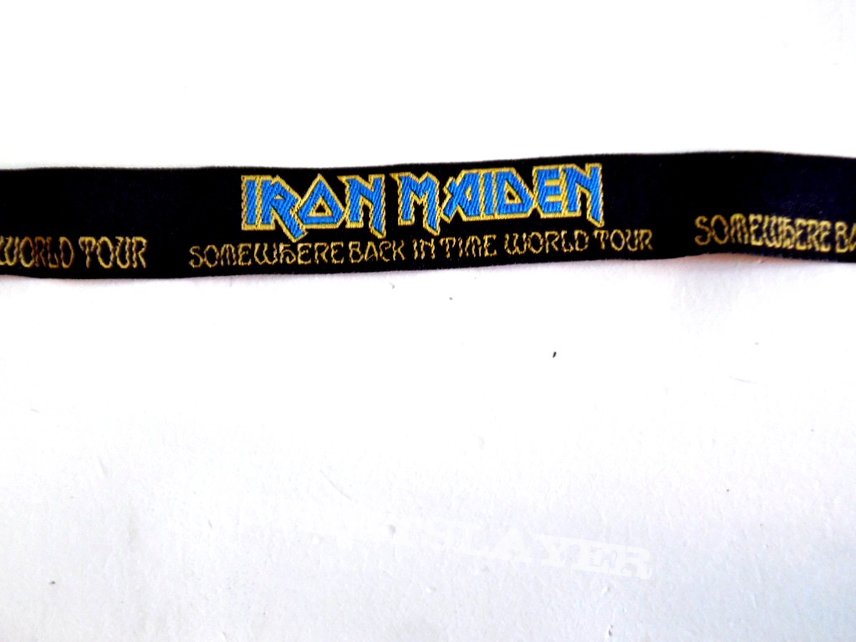 Iron Maiden textile wristband  somewehere back in time