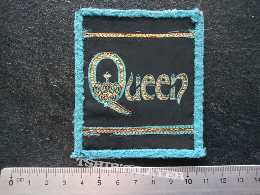 Queen    old 70&#039;s  patch qu11  Queen logo with gold thread