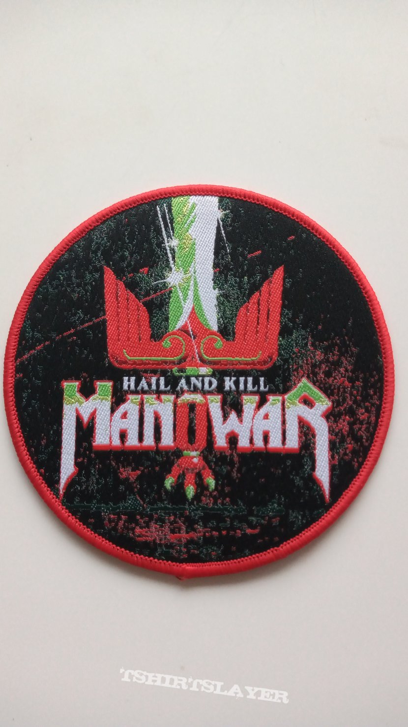 Manowar hail and kill  patch m390 red border