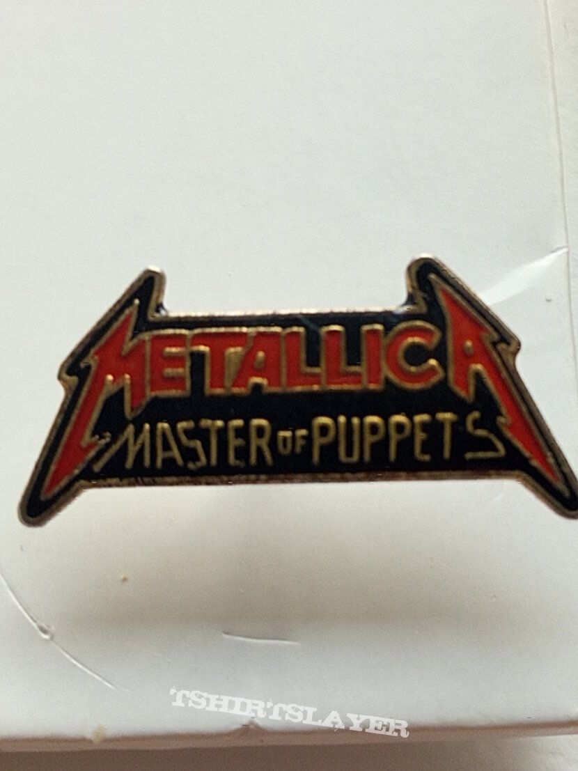 Metallica old small shaped master of puppets pin badge 1.5 x 2.5 cm no92