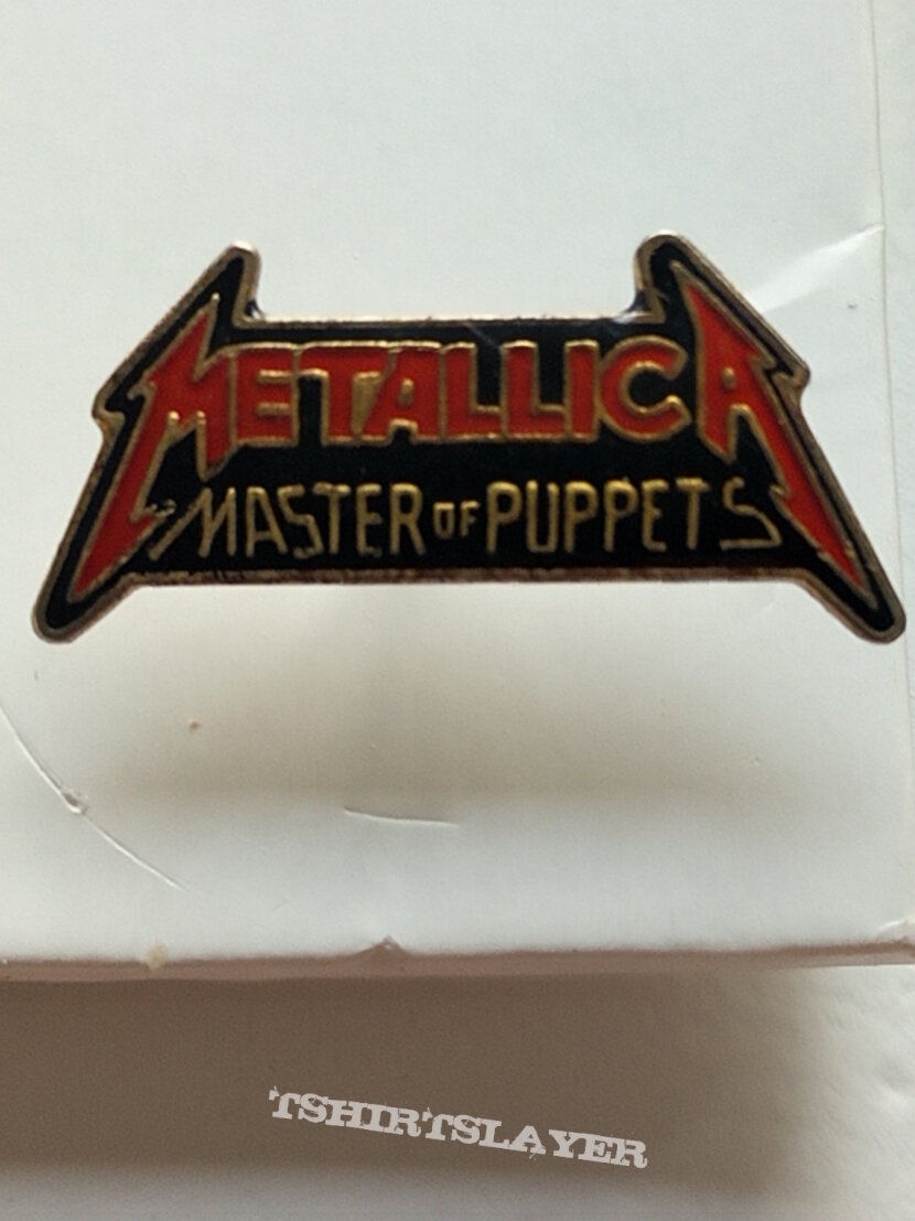 Metallica old small shaped master of puppets pin badge 1.5 x 2.5 cm no92
