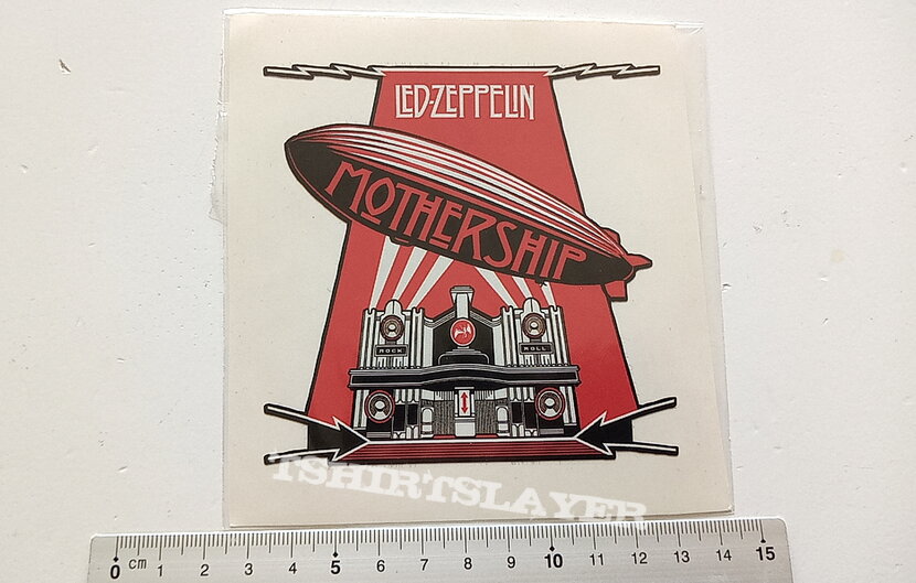 Led Zeppelin shaped  sticker mothership   9.5 x 10 cm