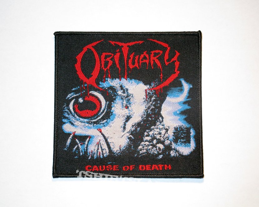 Obituary - Cause Of Death woven patch