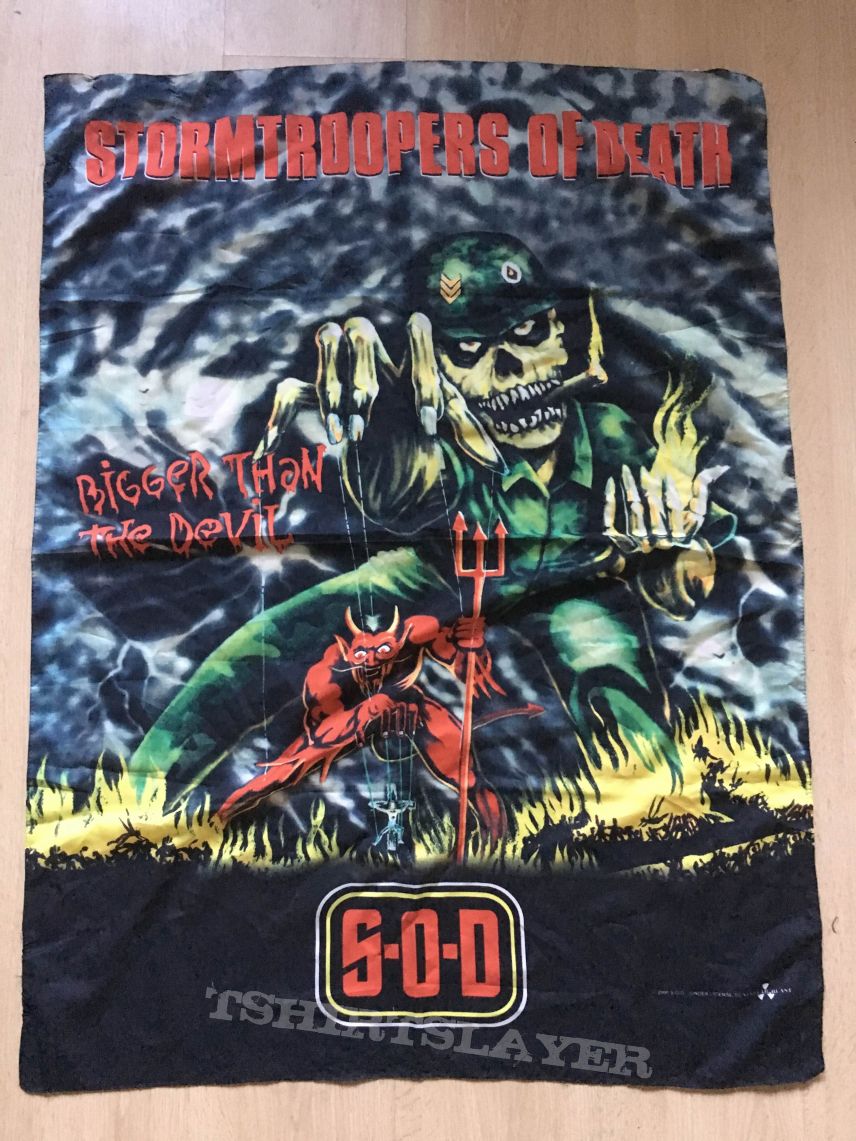 S.O.D. SOD - Bigger than the Devil - Posterflag