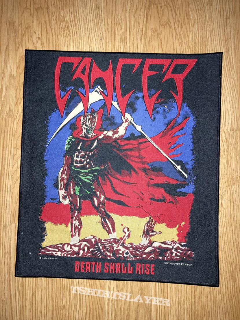 Cancer Death shall rise woven back patch